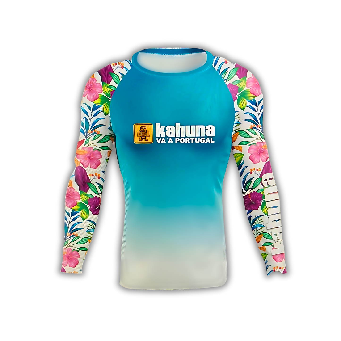 Lycra Uv +50 Azul Floral